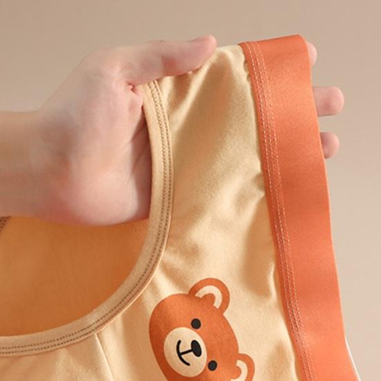 Women's Cotton Underwear Cute Cartoon Bear Print Low Rise Panties Breathable Soft Stretch Cheeky Briefs
