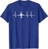 Airplane Heartbeat Pilot Flying Cool Aviator Gift Unisex T-Shirt