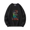 Men's Crew Neck Printed Sweatshirt, Spring/Autumn Loose Fit Casual Pullover, Trendy and Versatile Top for Men