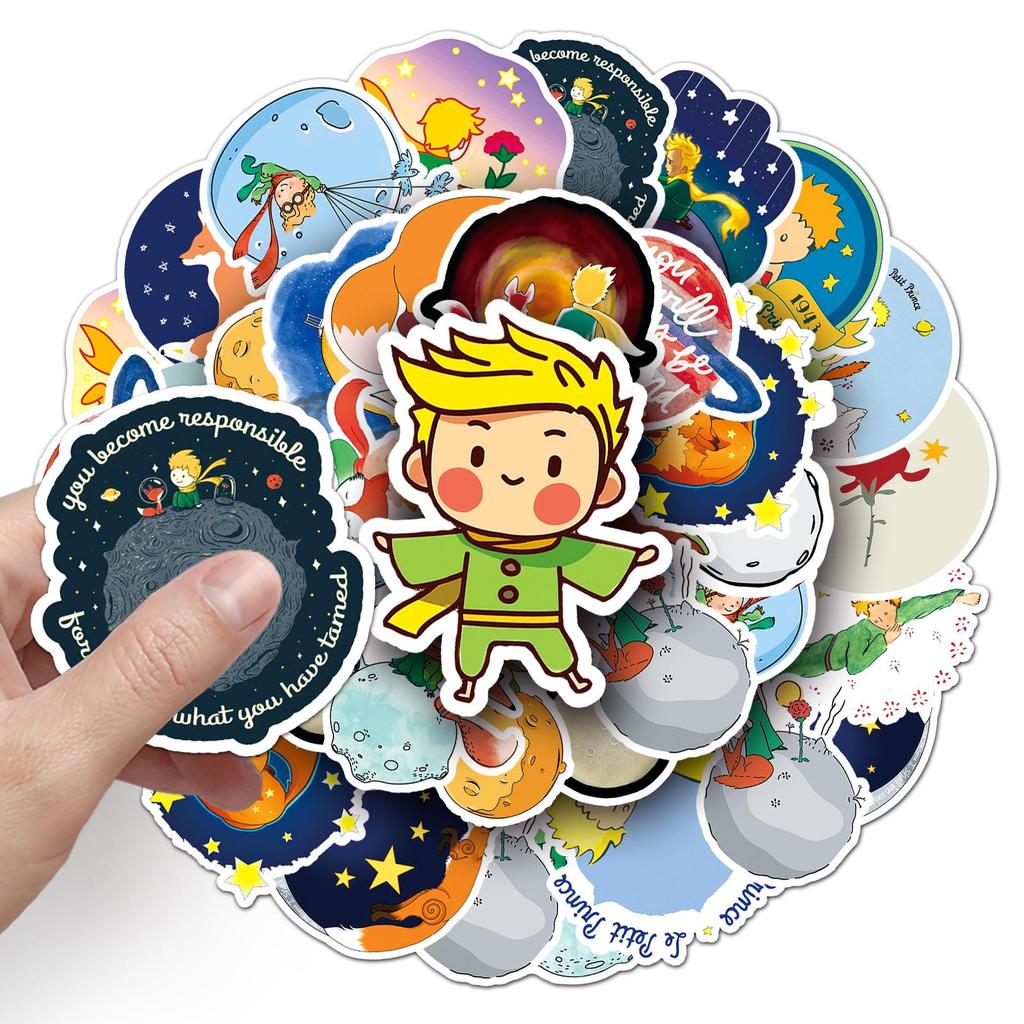 Little Prince Cartoon Stickers: 50 Creative Graffiti Designs for Phones & Suitcases