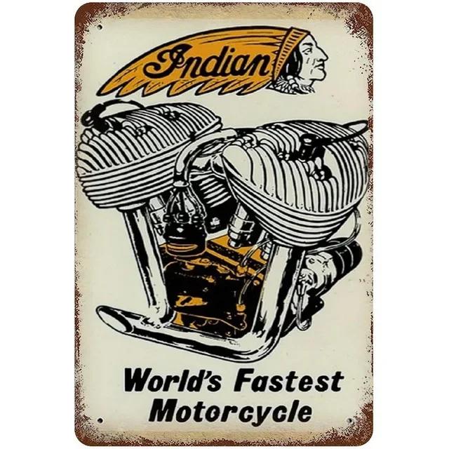 Vintage Triumph Norton Motorcycle Metal Tin Sign  Retro Iron Wall Poster for Bar Cafe Garage Home Decor  Metal Plaque Sheet