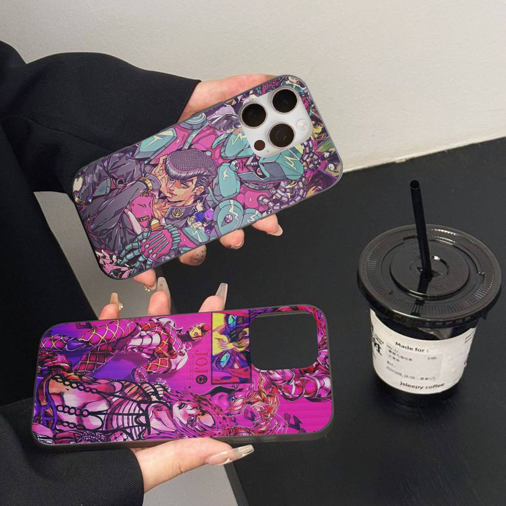 Anime Jojo Bizarre Adventure Für IPhone 17 16 15 11 12 13 14 Pro Max Plus Pro Wellige Transluzente Rückseite Handyhülle