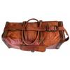 Herren 25" Reisetasche Echtes Vintage-Leder Reisetasche Braun Wochenende Sport Fitnessstudio Tasche