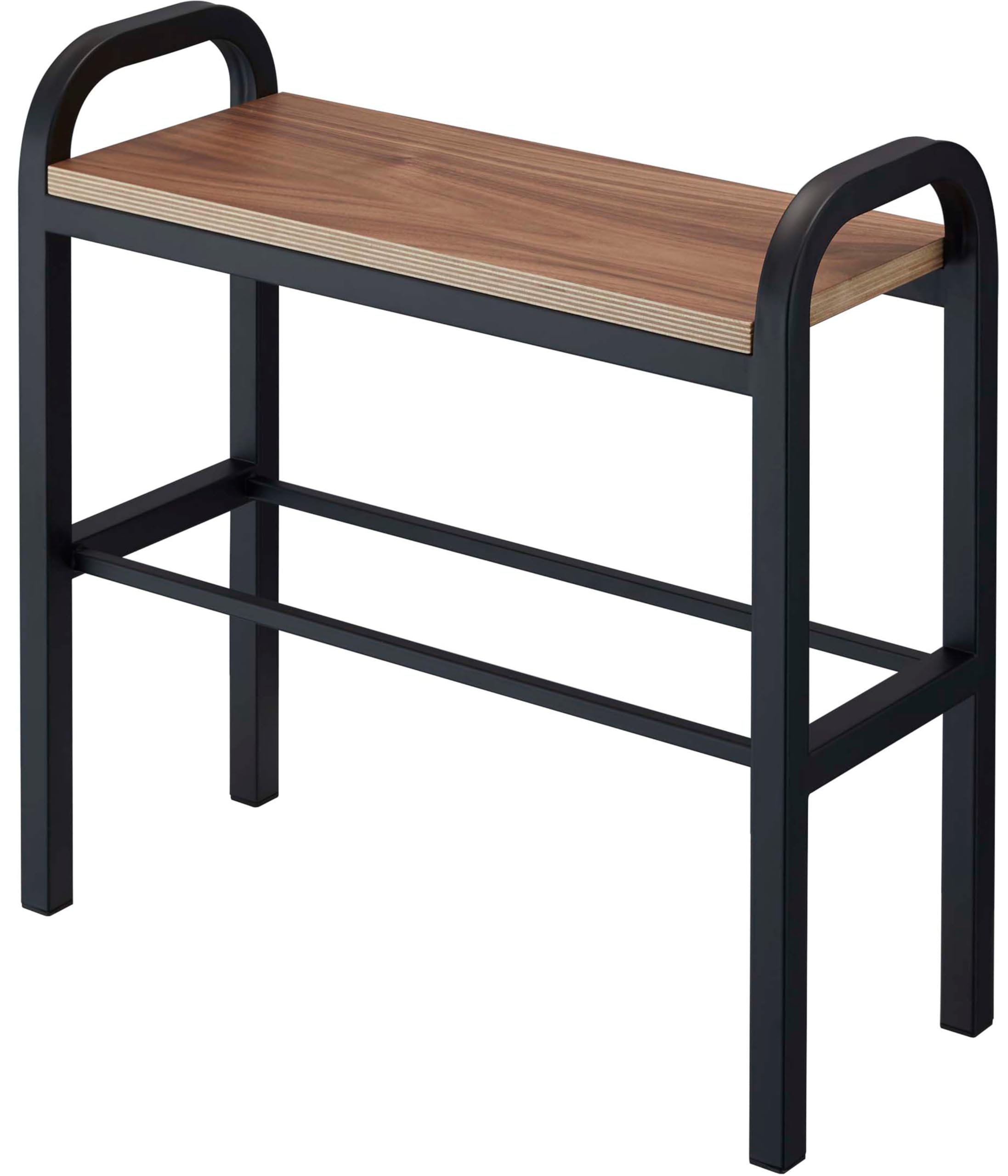 

Yamazaki Jitsugyo 4788 Easy to Stand Bench Shoe Rack Black W48XD19XH46cm Tower Entrance Bench Shoe Rack with Handle Approx. чёрный