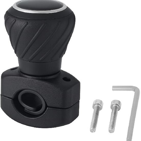 Ketofa Universal 77700-01540 Steering Wheel Spinner Knob For Kubota Tractors, Black, Polyurethane, 1.25 Inches, Tractor Steering Wheel Accessory