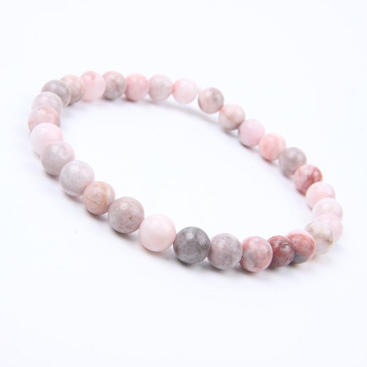 Red Agate Crystal Bracelet: Simple Round Beads, Couple Style Hand Jewelry