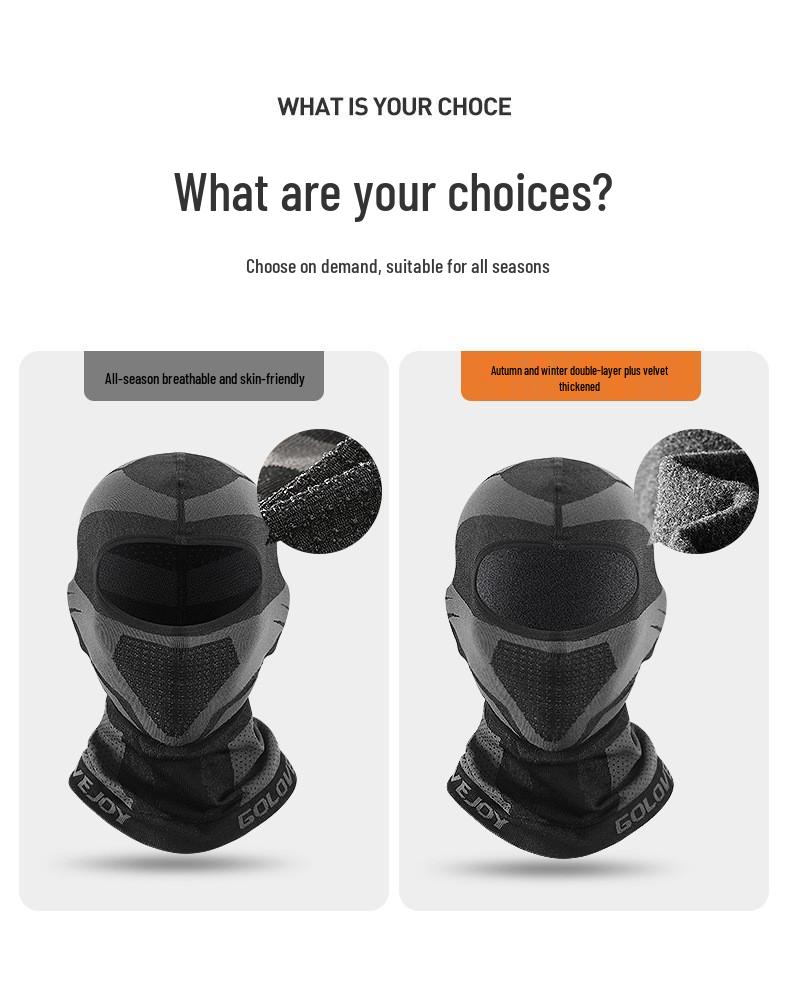 Zimní cyklistická pokrývka hlavy Unisex: Dvouvrstý fleece, Větruodolný, Ochrana uší, Teplá obličejová maska DTJ20