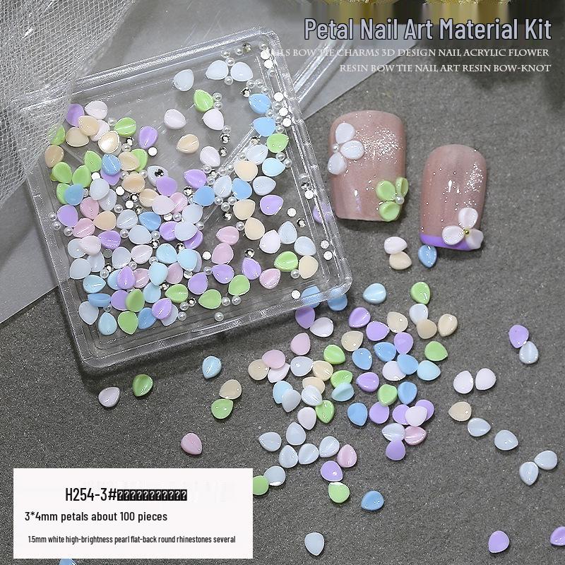 

Набор лепестков для нейл-арта: Набор для декора из смешанных цветов, стальных бусин и жемчуга