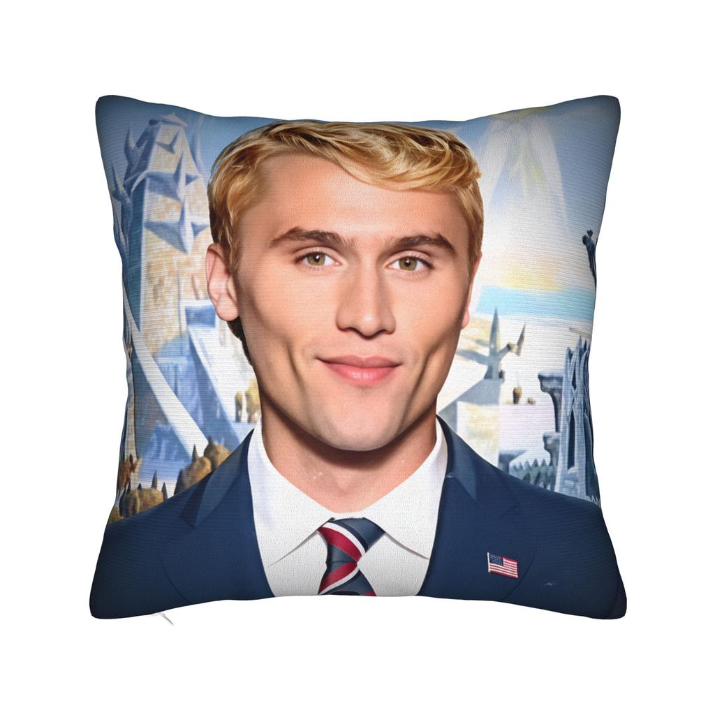 Charlie Kirk Miner Pillow Case Comfy Pillow Cover For Sofa Car Home Decor Funny Cushion Cover