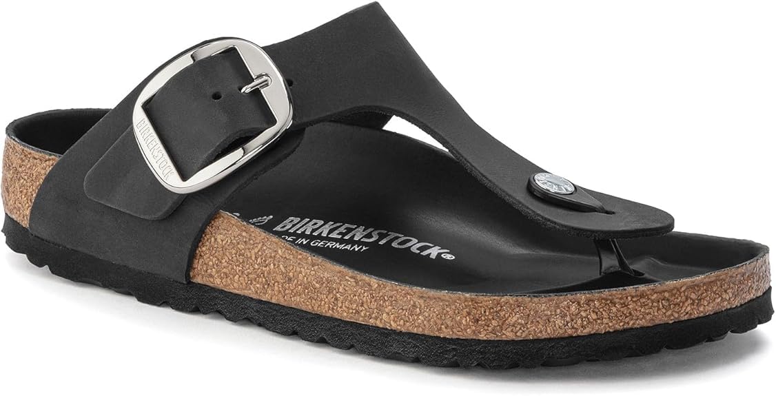 

Birkenstock Gizeh Big Buckle Size 10 Women s Sandals, Black, чёрный