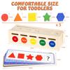 Wooden Color Shape Sorting Box Montessori Toys Color Shape Sorting Toy Preschool Early Learning Educational Toy for Kids Gifts