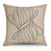2024 Nordic Abstract Linen Pillowcase Simple Black and White INS for Home Sofa Bedside Car Pillowcase