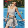 Women's Ribbed Ice Silk Integrated Cup Sports Bra Vest