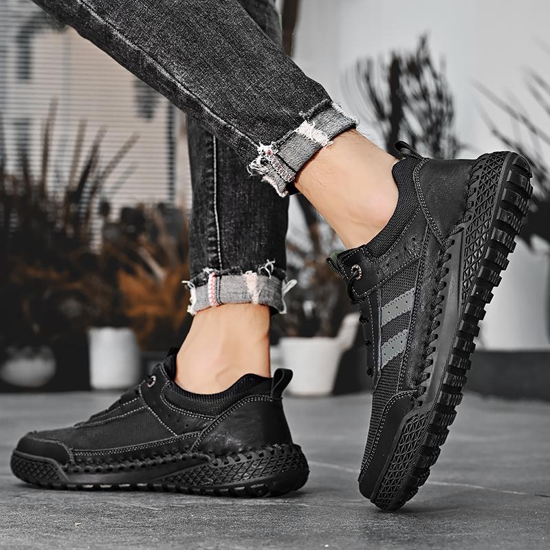 Fashionable and Authentic Men's Shoes Hand Sewn Casual Men's Shoes Men's Casual Leather Shoes Hiking Shoes