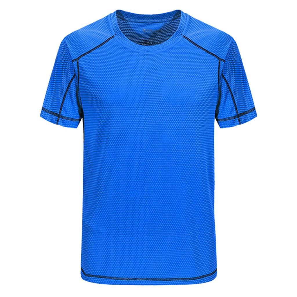 Athletic Men's Performance Short Sleeve T-Shirt Male's Breathable Ice-silk Quick-drying Running Sports Top