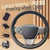 Customiz Non-Slip Microfiber Leather Car Steering Wheel Cover Camry 2012 2013 2014 2015 Steering Wrap Cover For Toyota Venza