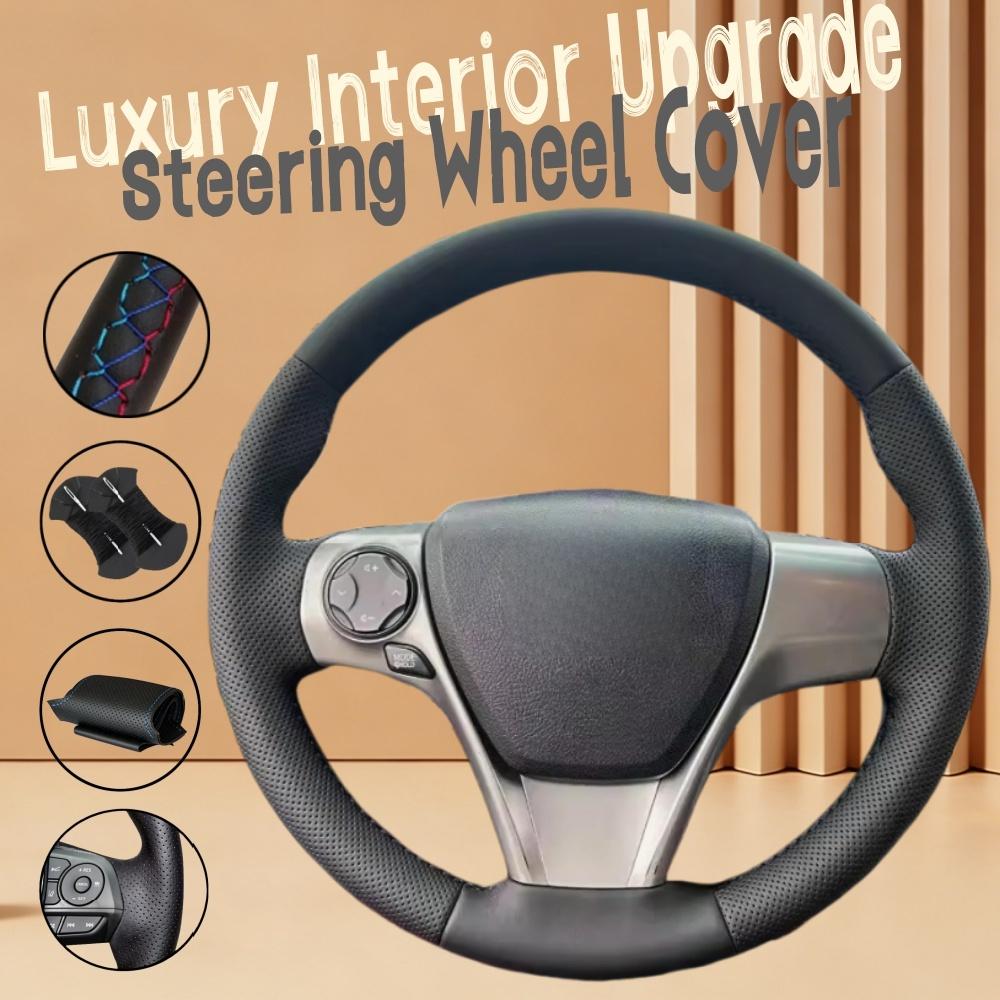 Customiz Non-Slip Microfiber Leather Car Steering Wheel Cover Camry 2012 2013 2014 2015 Steering Wrap Cover For Toyota Venza