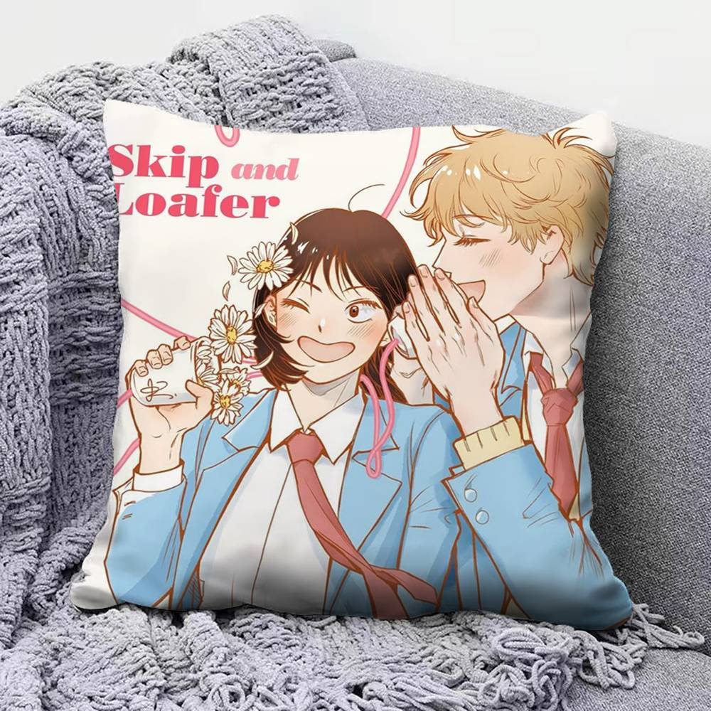 Skip and Loafer mitsumi and shima Anime Pillow Covers Home Sofa Cushion Covers and Aecorative Custom