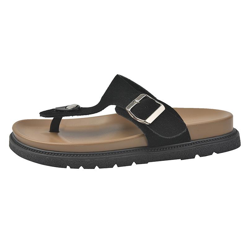 Thick-soled Slippers for Summer Wear In 2025, with Adjustable Square Buckle Toe Width, Thick-soled Slippers Flip-flops Sandals