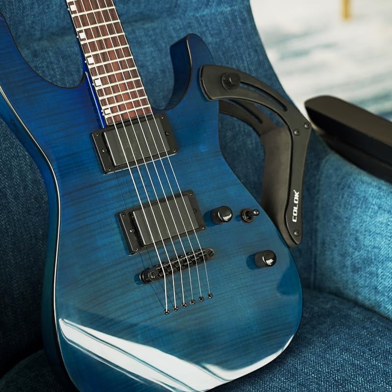 GIMI Guitar Rest Guitar Support for Electric Guitar Playing Ergonomic Slide Height Adjustable Aviation Aluminum Alloy Lightweight Durable Sponge Mat