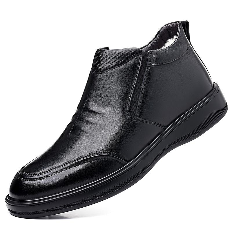 

Модные зимние мужские туфли из натуральной кожи Оксфорды Слипоны Классические мужские туфли для платья Роскошная деловая обувь Свадебные туфли Формальная обувь 44 чёрный