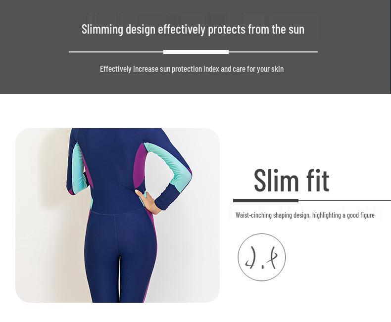 Women's Long Sleeve Full Body Surfing Wetsuit - Sun Protection & Jellyfish Resistant