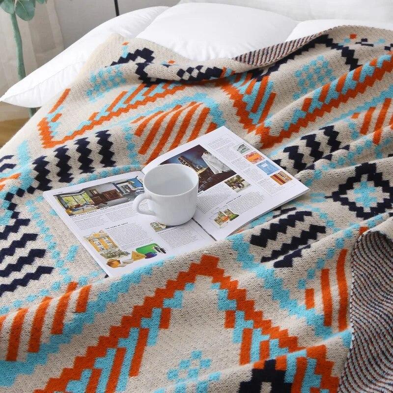 Blanekets Plaid For Nordic Ins Wind Summer Universal Beds Sofa Bed Decorative Boho Sofa Cover Throw Blanket Picnic With Tassel