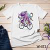 Octopus Riding Bicycle Cute Biker Cyclist Premium Unisex T-shirt