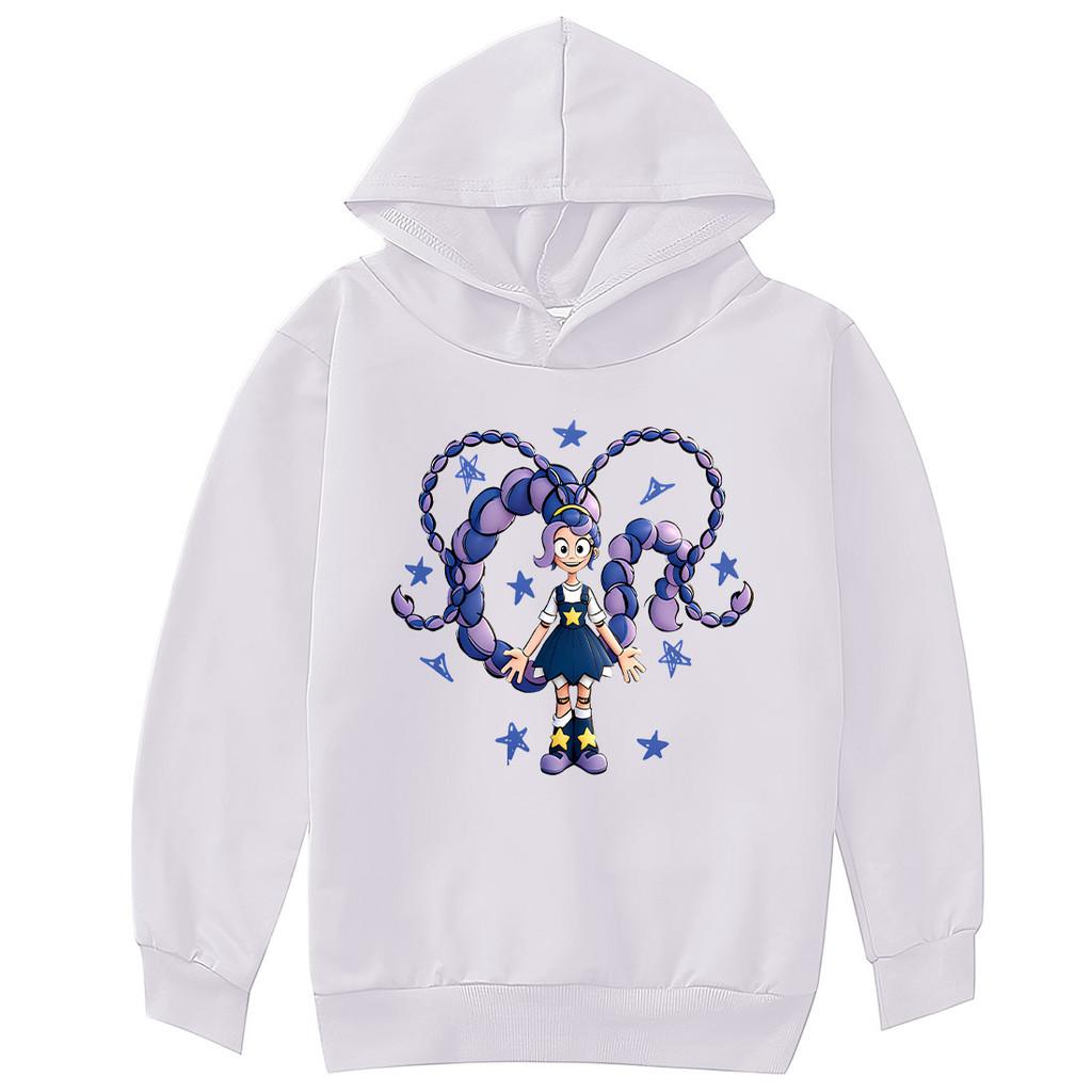 4140 Kids Girls Lily Lovebraids Printed Casual Thin Cotton Long Sleeves Hoodie 100cm белый