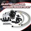 Justerbart bränsletrycksregulator-kit AN6 Matnings- & AN6 Returledning Med 0-160PSI Mätarsats 3-20/ 20-45/ 45-70 Tryckfjädrar