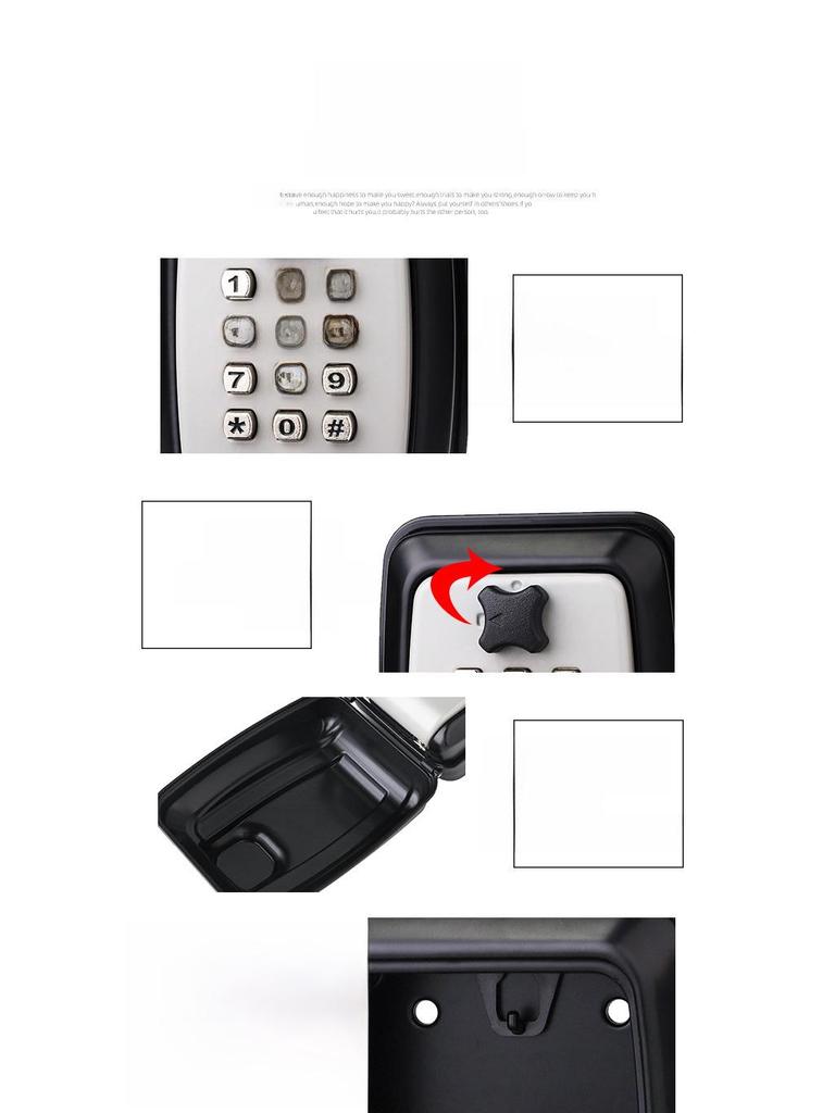 Cutie de blocare cu chei, montată pe perete, impermeabilă, pentru securitate