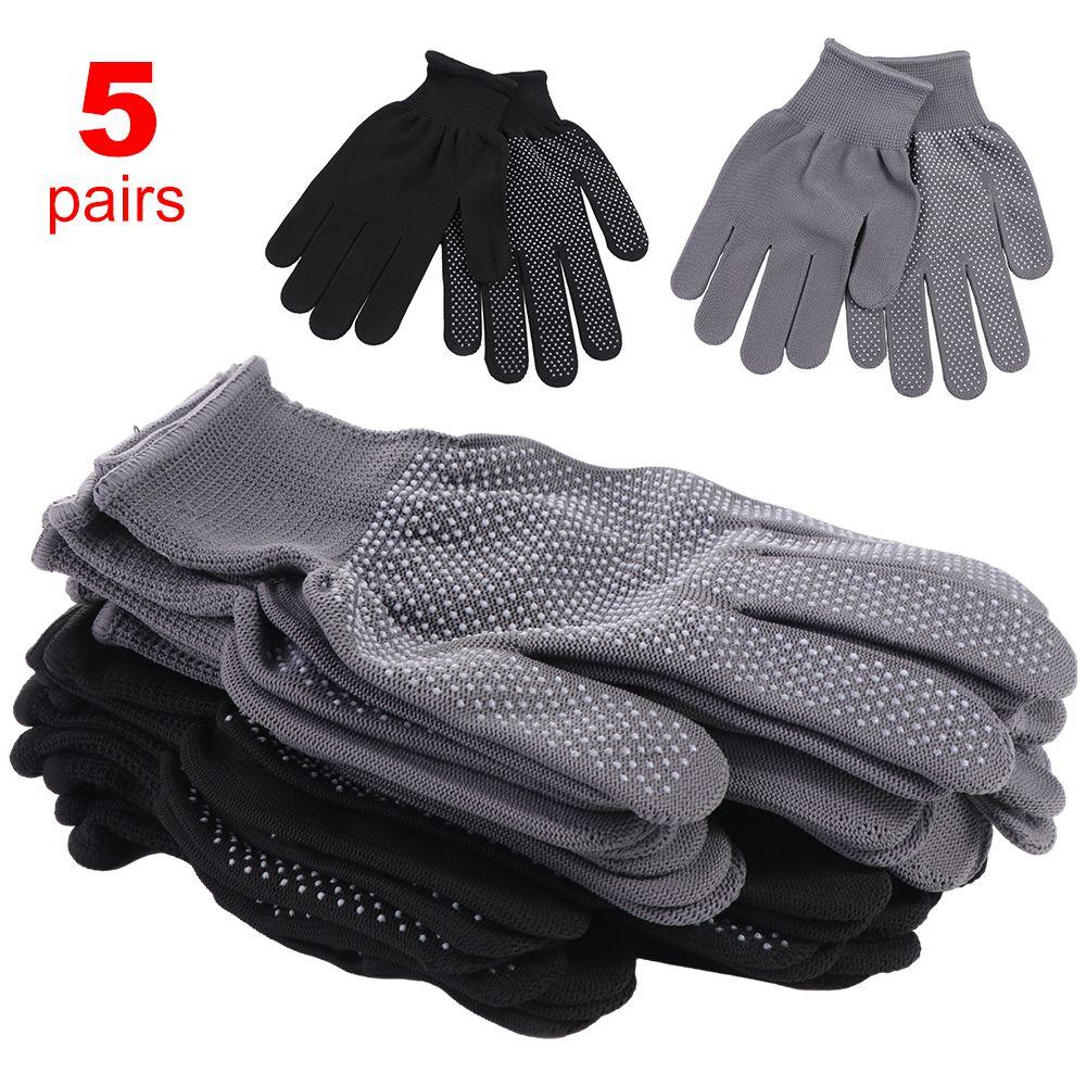 5Pair Safety Working Gloves Non-slip Labor Protection Gloves Resuable Work Gloves  Builders