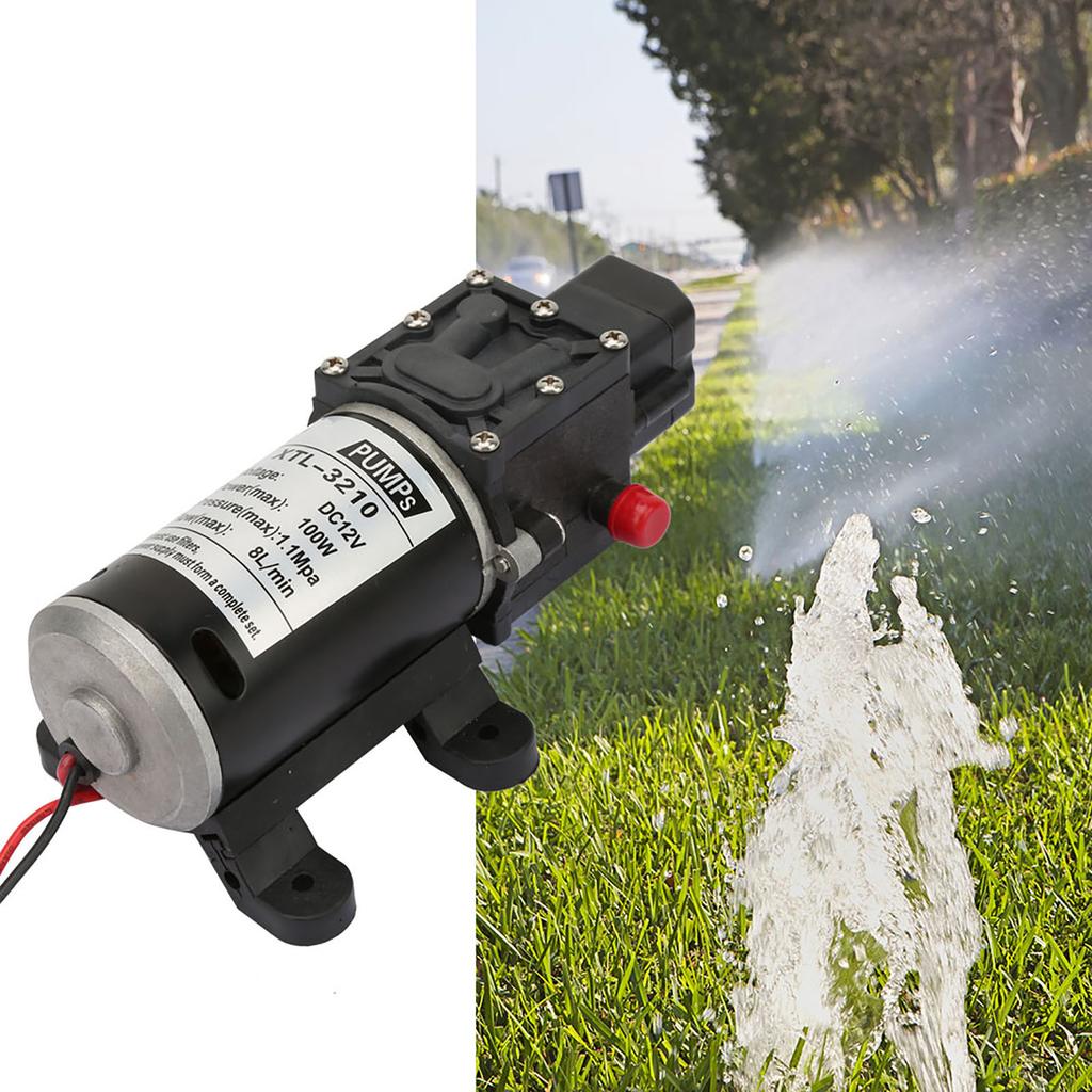 Electric Diaphragm Self Priming High Pressure Water Pump With Pressure Switch 12V 100W