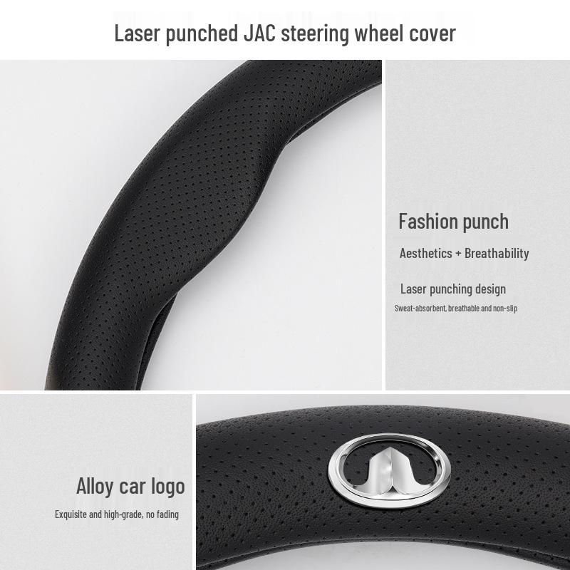 Premium Echtleder Lenkradbezug für Great Wall: Fengjun 5, 6, 7, M4, C30, Kanone, C50, M2