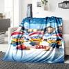 1Pc Christmas Minions Celebration Blanket Soft Throw Blanket For Home Bedroom Bed Sofa Travel Office Solid Christmas Blanket