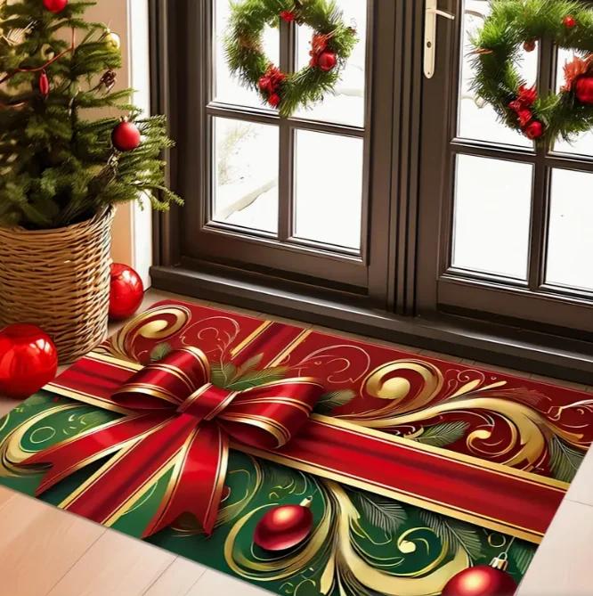 Cute Santa Claus Door Mat Christmas Mat Soft Living Room Bedroom Water Absorbing Christmas Home Decoration Carpets