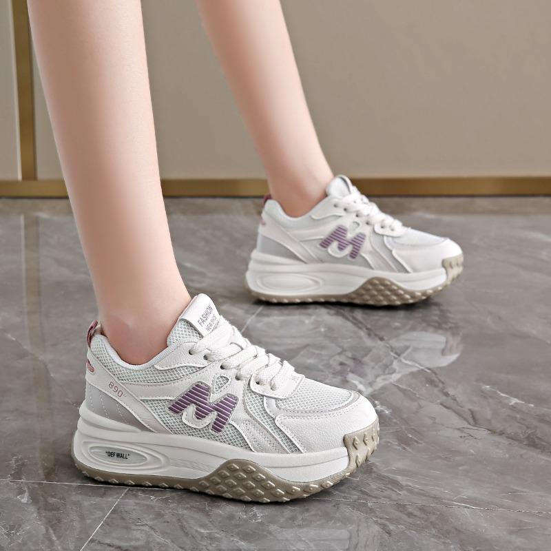 Fashion Breathable Mesh Shoes for Women Casual Sneakers Thick Bottom Chunky Women's Footwear Autumn Platform Sneakers Sports Shoes