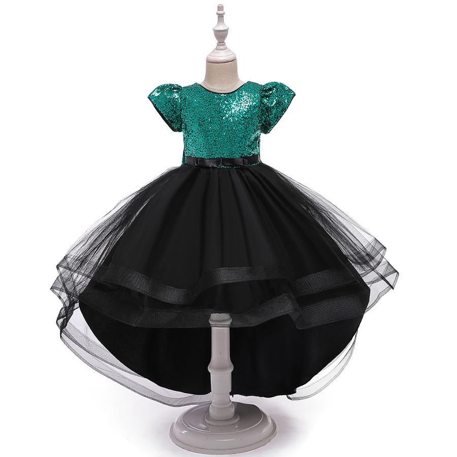 Girls' Princess Dress Sparkle Mesh Puff Dress Children's Stage Performance Outfit