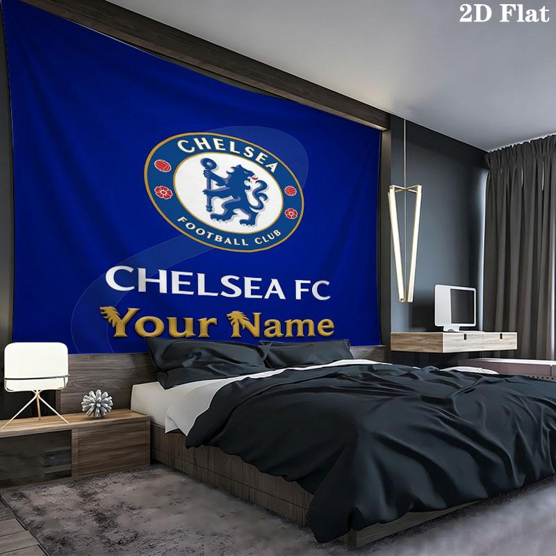 Chelsea F Custom Name Wall Tapestry Aesthetic Wall Hanging Printed Fabric Blanket Decorative Tapestries for Bedroom Living Room Home Decor
