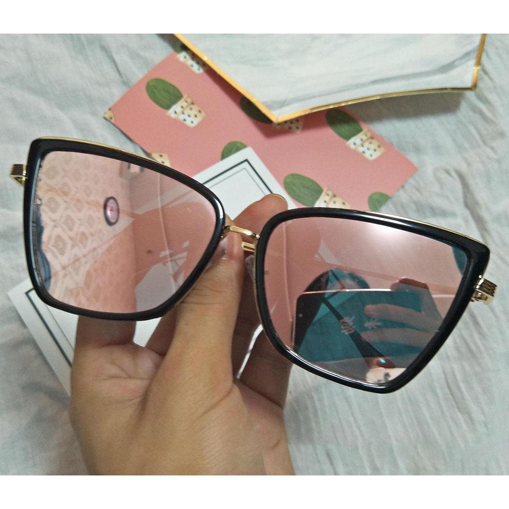 Metal Retro Oversized Sunglasses Women Sexy Cat Eye Luxury Sun Glasses Female Black Gradient Vintage Ladies Oculos De Sol