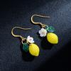 Lemon Earrings Light Weight Fruit Food Earrings Can Love Kawaii Earrings Pastoral Earrings for Women Her Birthday Present
