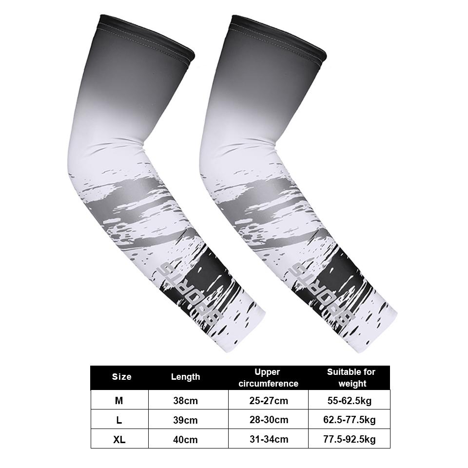 

2 шт. в упаковке Велосипедные велосипедные нарукавники Спортивные солнцезащитные УФ-манжеты Баскетбольные нарукавники L