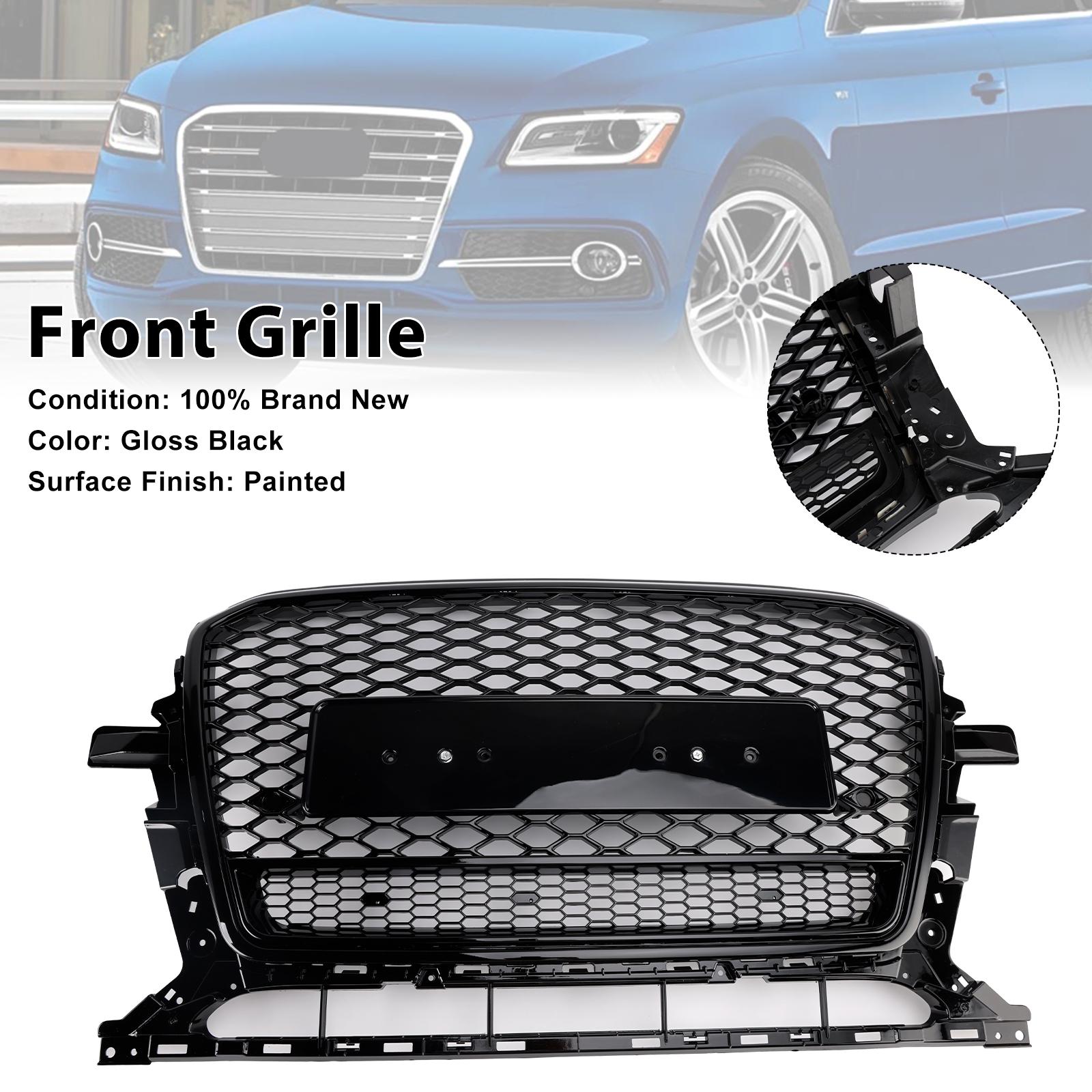

Gloss Black Front Honeycomb Bumper Grille Grill Fit Q5 2013-2017