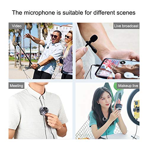 PULUZ Mini Microphone, 3.5mm Jack, 6m Cable Length, Wired Condenser Microphone with Clip, Omnidirectional, Suitable for Live Broadcasts, Meetings, Dis