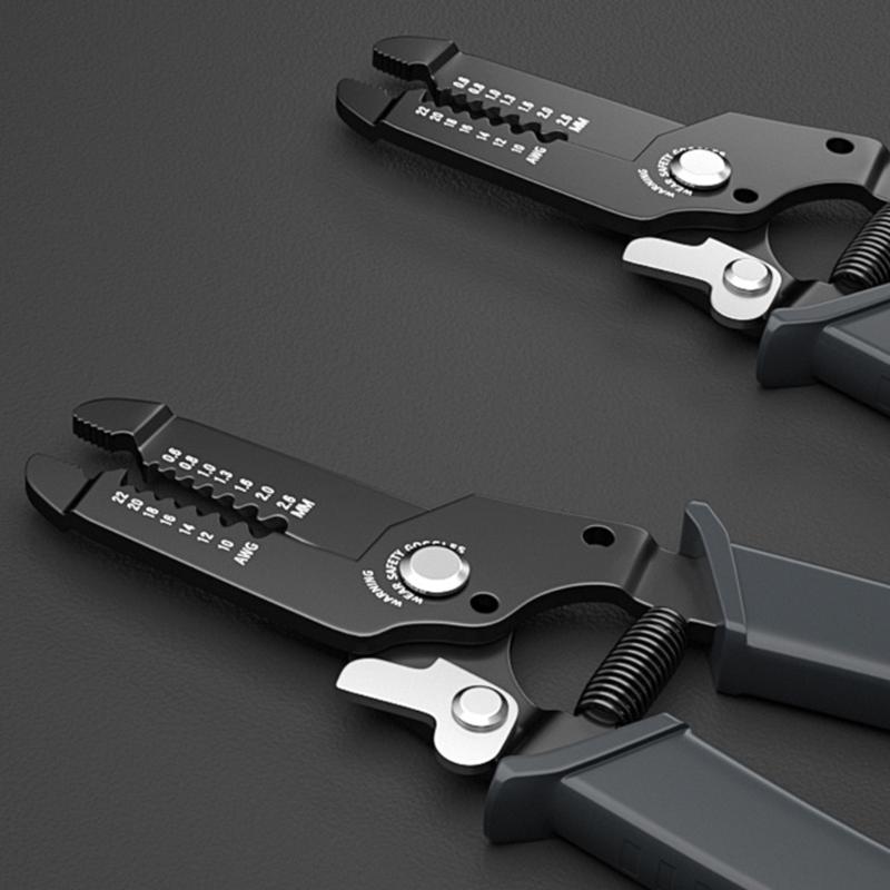 High Carbon Steel Cable Stripping and Crimping Tool with Ergonomic Handle Wire Cutter Cable Stripper for Comfortable Use