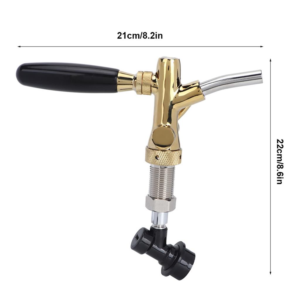 Stainless Steel Adjustable Beer Faucet Tap with Ball Lock for Homebrew Barrel Wine Beverage