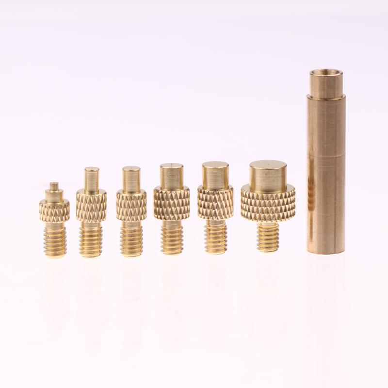 7/9/10Pcs Heat Insert Nut Iron Tip M2 M3 M4 M5 M6 M8 Brass Thread Embedded Kit Tool For Plastic 3D Printer Soldering Iron