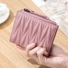 Leather Embroidery Folding Women's Wallet Sheepskin Short Wallet Large Capacity Fashion Japanese and Korean Wallet Storage Bag