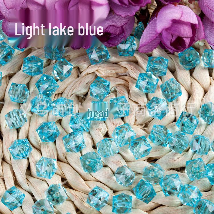 14mm Four-Sided Acrylic Square Beads for DIY Tissue Box Crafting