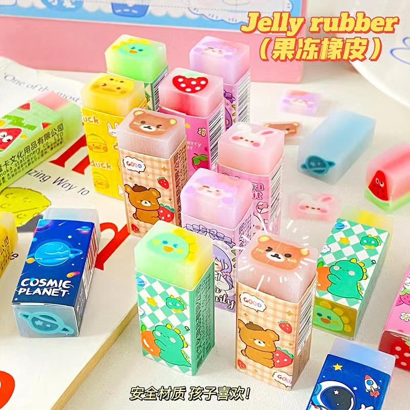 Kawaii Stationery Aesthetic Stationery Office Supplies School Items Gift for Kids Eraser Cleaner Cute Rabbit Eraser Funny Rubber